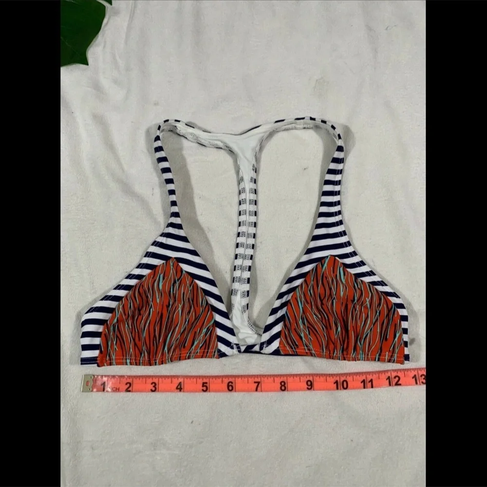 NEW $85 Mia Marcelle Michon Combo Print Bikini Top [SZ‎ XS ]